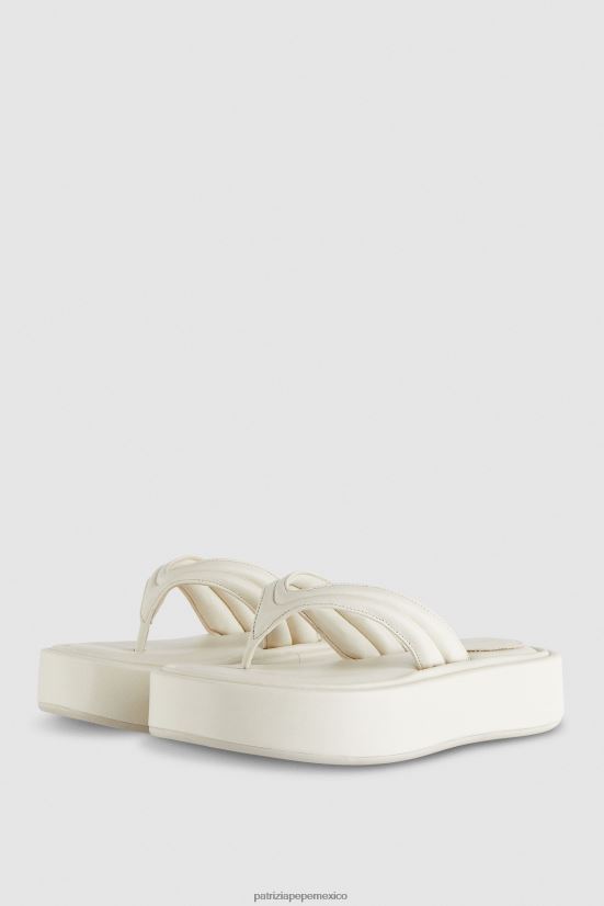 calzado mx Patrizia Pepe mujer sandalias con mosca blanquecino 66024R859