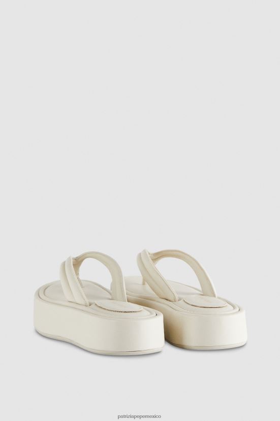 calzado mx Patrizia Pepe mujer sandalias con mosca blanquecino 66024R859