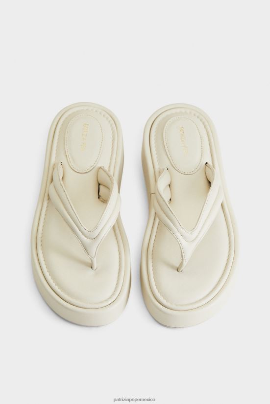 calzado mx Patrizia Pepe mujer sandalias con mosca blanquecino 66024R859