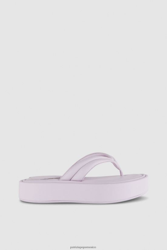 calzado mx Patrizia Pepe mujer sandalias con mosca lila fresca 66024R860