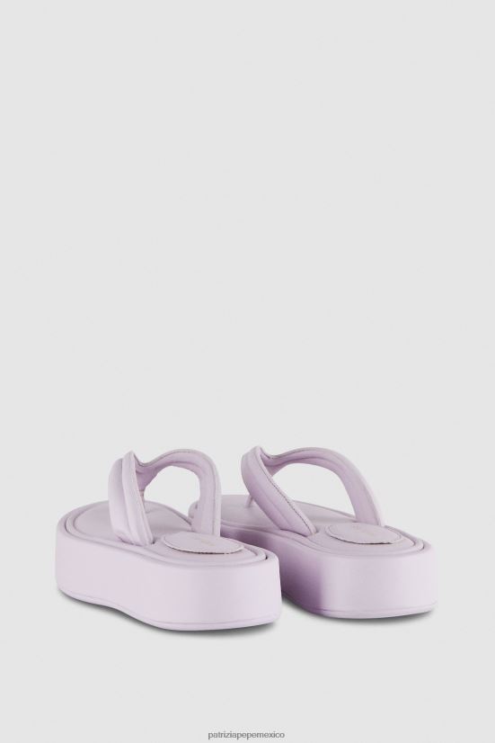 calzado mx Patrizia Pepe mujer sandalias con mosca lila fresca 66024R860