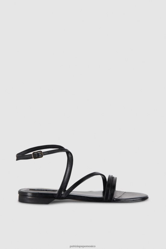calzado mx Patrizia Pepe mujer sandalias de cuero esenciales Nerón 66024R827