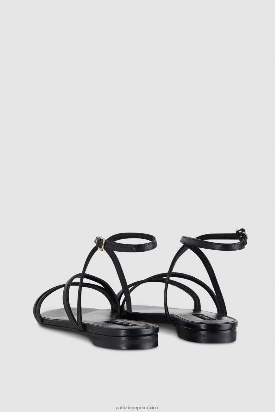 calzado mx Patrizia Pepe mujer sandalias de cuero esenciales Nerón 66024R827