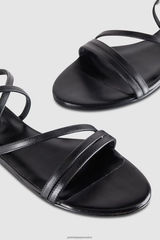 calzado mx Patrizia Pepe mujer sandalias de cuero esenciales Nerón 66024R827