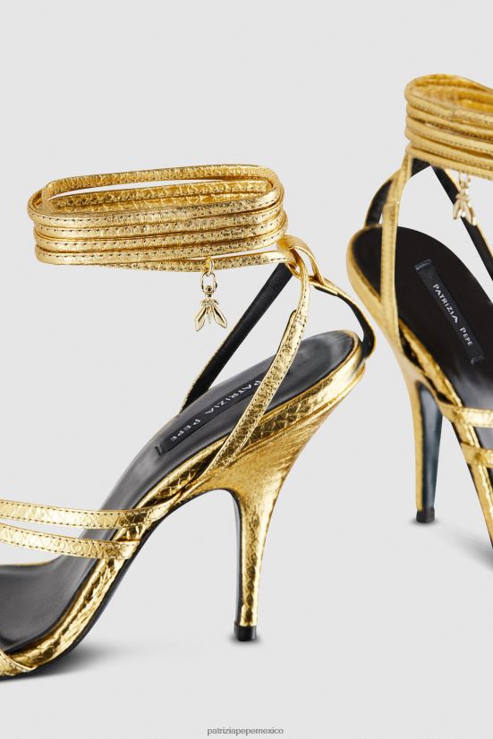 calzado mx Patrizia Pepe mujer sandalias de tacón Estrella de oro 66024R881