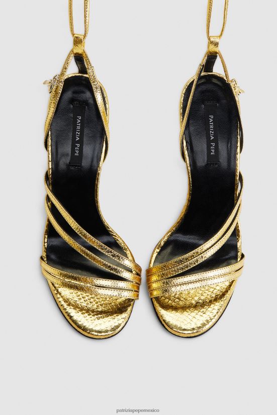 calzado mx Patrizia Pepe mujer sandalias de tacón Estrella de oro 66024R881