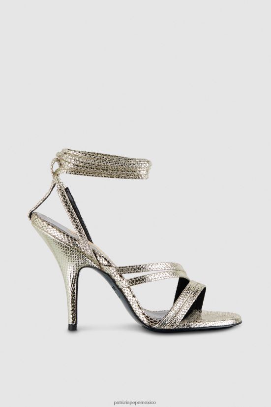calzado mx Patrizia Pepe mujer sandalias de tacón platino 66024R831