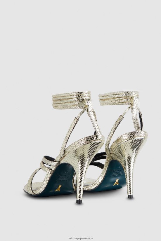 calzado mx Patrizia Pepe mujer sandalias de tacón platino 66024R831