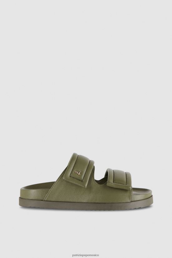 calzado mx Patrizia Pepe mujer zapatillas de mosca verde salvia 66024R857