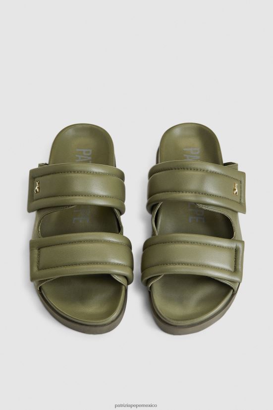 calzado mx Patrizia Pepe mujer zapatillas de mosca verde salvia 66024R857