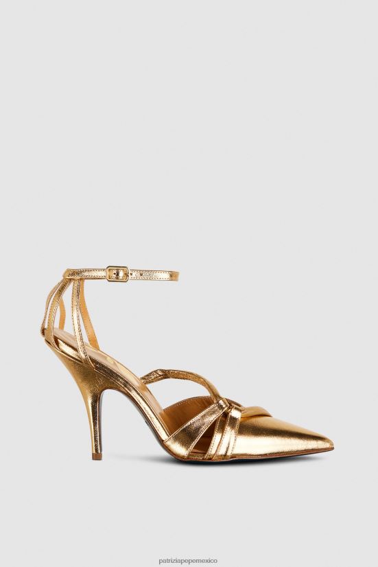 calzado mx Patrizia Pepe mujer bombas con tacón oro solar 66024R836