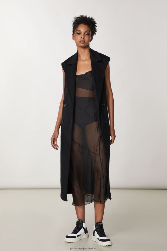 calzado mx Patrizia Pepe mujer zapatillas altas de cuero blanco negro 66024R843