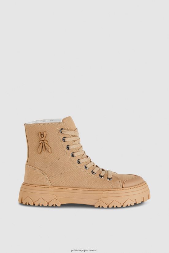 calzado mx Patrizia Pepe mujer zapatillas con 8 moscas pompeya beige 66024R878