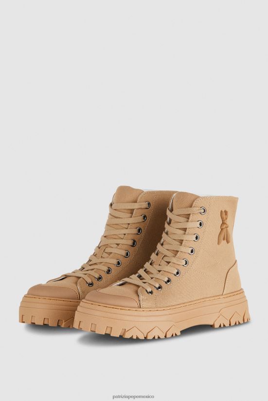 calzado mx Patrizia Pepe mujer zapatillas con 8 moscas pompeya beige 66024R878