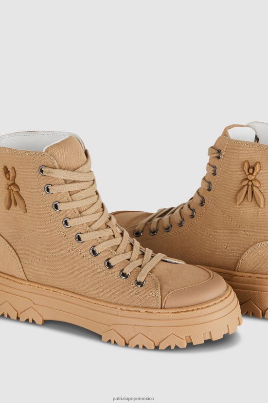 calzado mx Patrizia Pepe mujer zapatillas con 8 moscas pompeya beige 66024R878