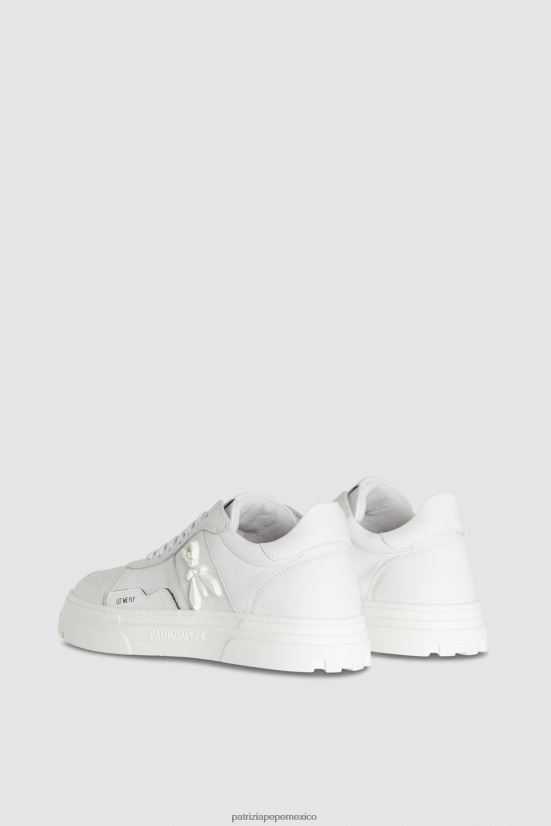 calzado mx Patrizia Pepe mujer zapatillas pepe blanquecino 66024R841
