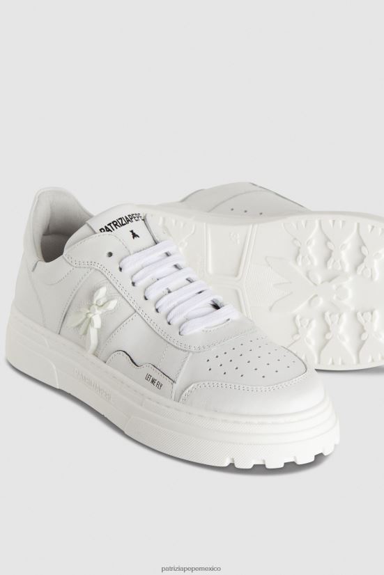 calzado mx Patrizia Pepe mujer zapatillas pepe blanquecino 66024R841