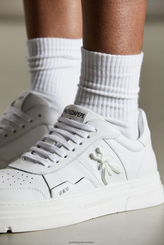 calzado mx Patrizia Pepe mujer zapatillas pepe blanquecino 66024R841