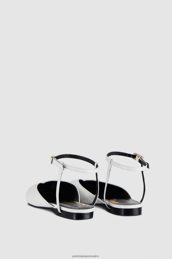 calzado mx Patrizia Pepe mujer zapatos de tacón con forma minimalista cocodrilo blanco 66024R862