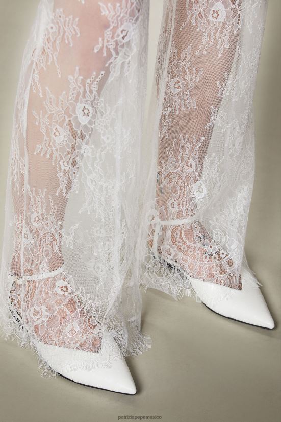 calzado mx Patrizia Pepe mujer zapatos de tacón con forma minimalista cocodrilo blanco 66024R862