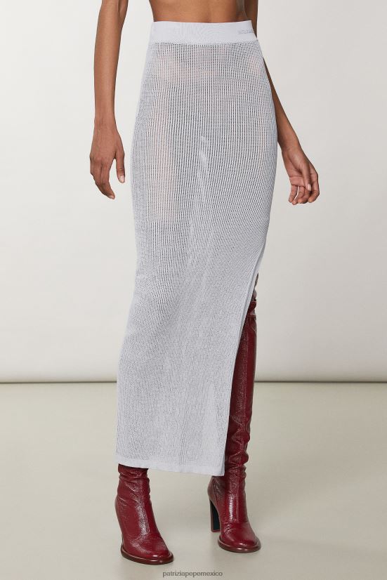 vestir mx Patrizia Pepe mujer falda de viscosa gris mineral/verde 66024R114