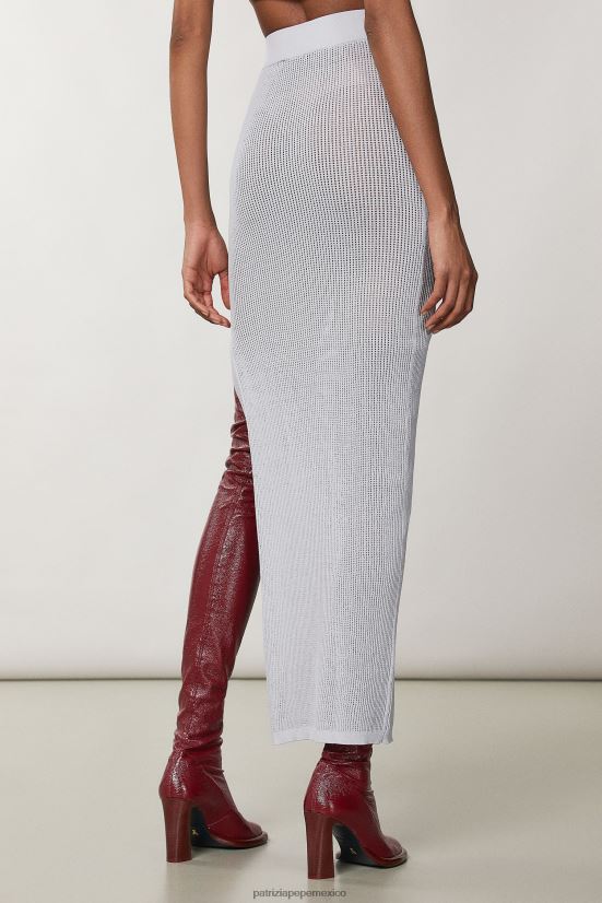 vestir mx Patrizia Pepe mujer falda de viscosa gris mineral/verde 66024R114