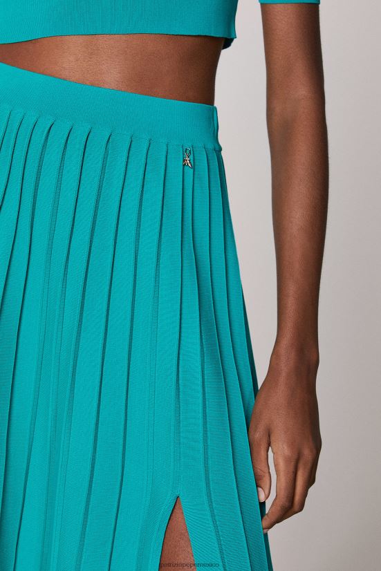 vestir mx Patrizia Pepe mujer falda con detalle de abertura ilusión verde 66024R404