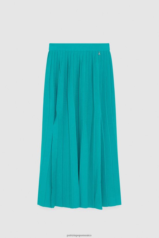 vestir mx Patrizia Pepe mujer falda con detalle de abertura ilusión verde 66024R404