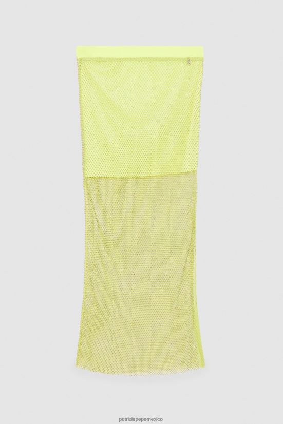 vestir mx Patrizia Pepe mujer falda de diamantes de imitación lima soleada 66024R414