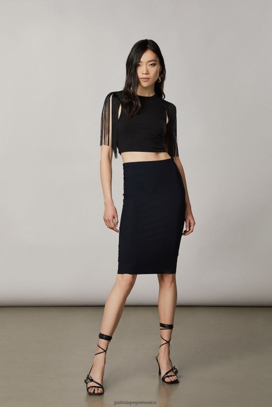 vestir mx Patrizia Pepe mujer falda lápiz hasta la rodilla Nerón 66024R677