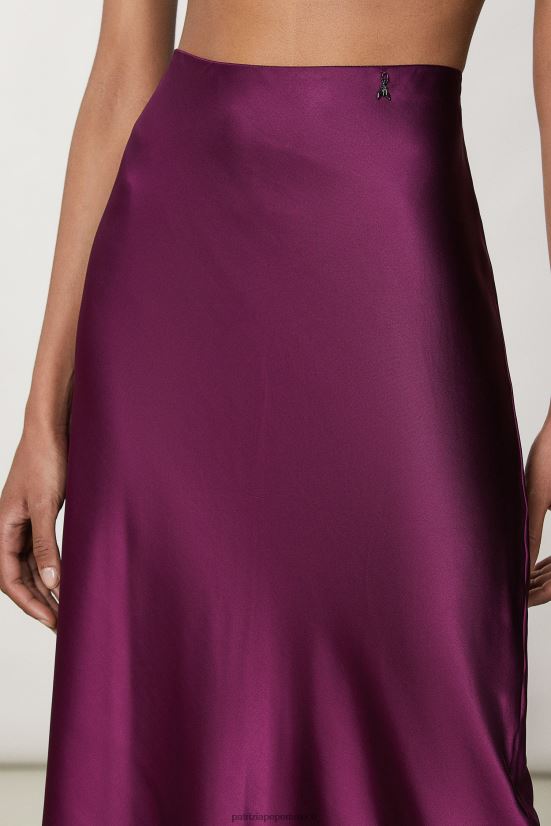 vestir mx Patrizia Pepe mujer falda midi morado futurista 66024R36