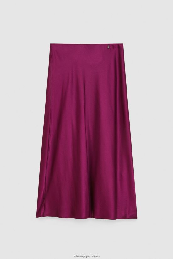 vestir mx Patrizia Pepe mujer falda midi morado futurista 66024R36