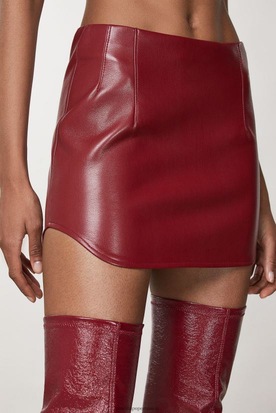 vestir mx Patrizia Pepe mujer minifalda ajustada esencial rojo marciano 66024R87