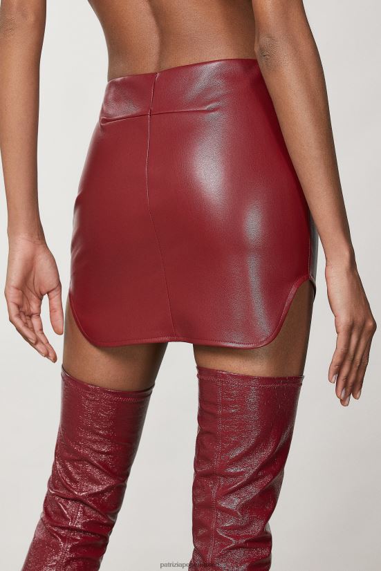 vestir mx Patrizia Pepe mujer minifalda ajustada esencial rojo marciano 66024R87