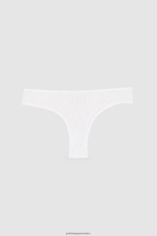 vestir mx Patrizia Pepe mujer braguitas brasileñas de tul blanco 66024R711