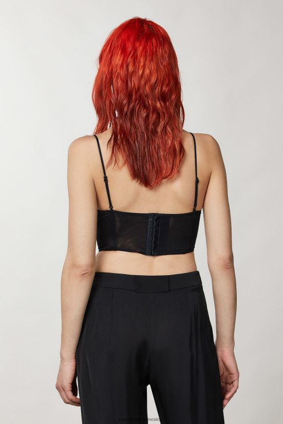 vestir mx Patrizia Pepe mujer bralette de tul Nerón 66024R288