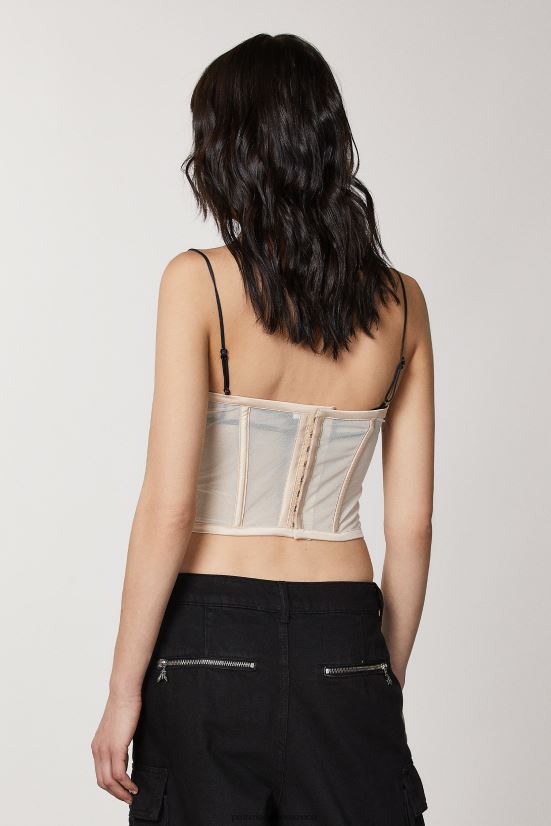 vestir mx Patrizia Pepe mujer corsé de tul desnudo 66024R337