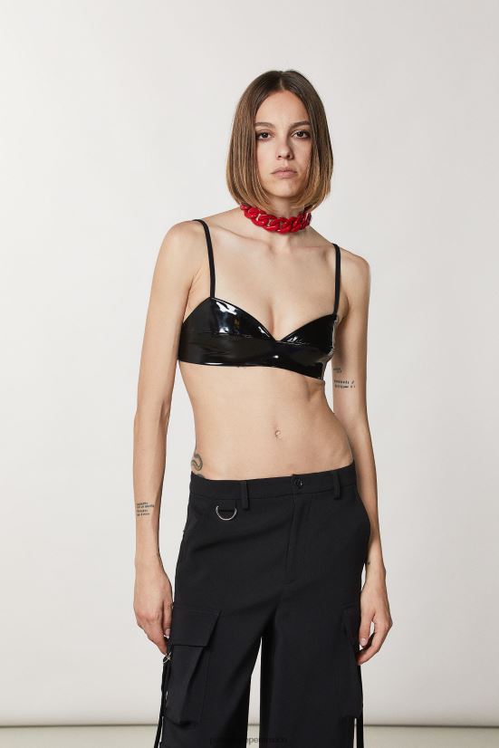 vestir mx Patrizia Pepe mujer sujetador de vinilo Nerón 66024R22