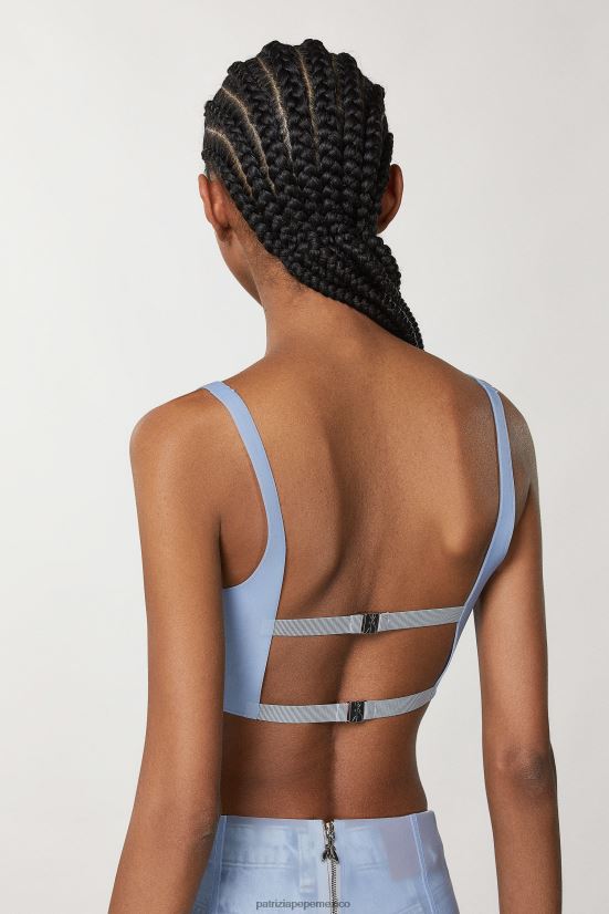 vestir mx Patrizia Pepe mujer sujetador delgado con conexión polvo del cielo 66024R554