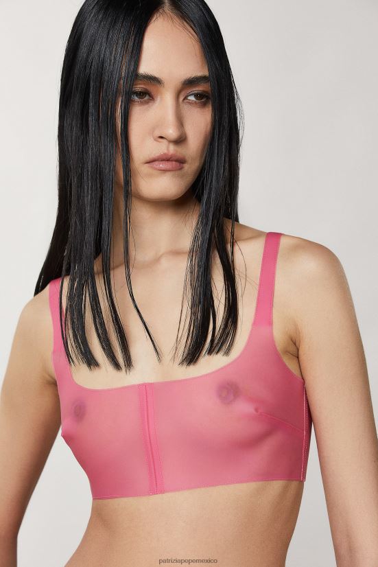 vestir mx Patrizia Pepe mujer sujetador delgado con conexión rosa cereza 66024R553