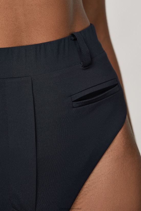 vestir mx Patrizia Pepe mujer braguitas de bikini de talle alto Nerón 66024R612