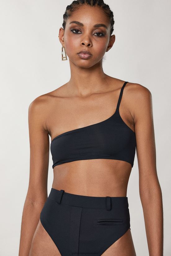vestir mx Patrizia Pepe mujer top de bikini con un solo hombro Nerón 66024R611