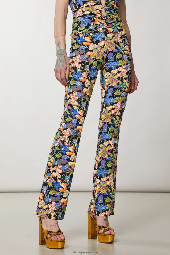 vestir mx Patrizia Pepe mujer pantalones acampanados de punto flor metaversa 66024R332