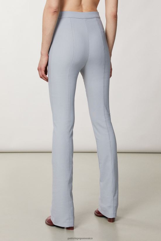 vestir mx Patrizia Pepe mujer pantalones ajustados acampanados gris luna 66024R177