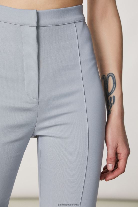vestir mx Patrizia Pepe mujer pantalones ajustados acampanados gris luna 66024R177