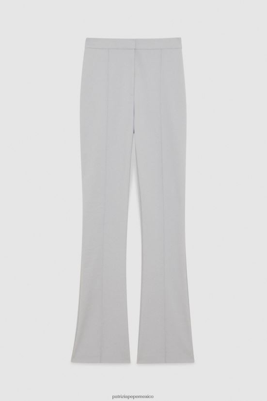 vestir mx Patrizia Pepe mujer pantalones ajustados acampanados gris luna 66024R177