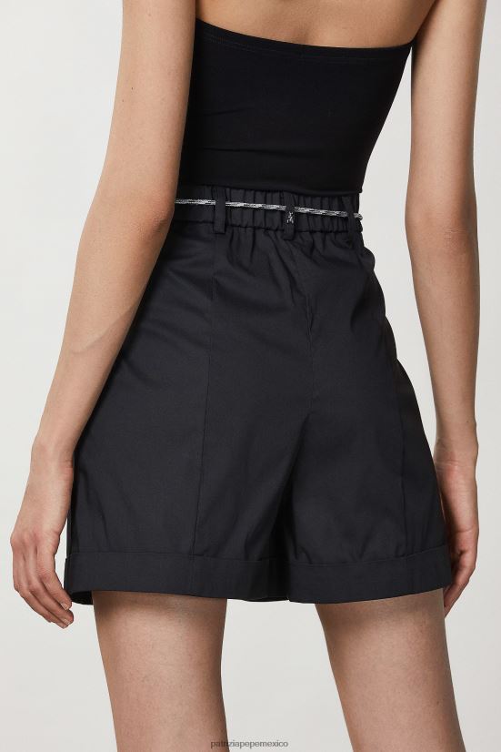 vestir mx Patrizia Pepe mujer pantalones cortos básicos y relajados Nerón 66024R351