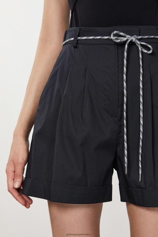 vestir mx Patrizia Pepe mujer pantalones cortos básicos y relajados Nerón 66024R351