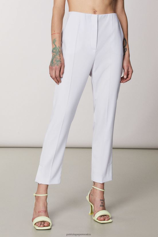 vestir mx Patrizia Pepe mujer pantalones pitillo esenciales gris lila 66024R379