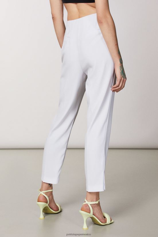 vestir mx Patrizia Pepe mujer pantalones pitillo esenciales gris lila 66024R379